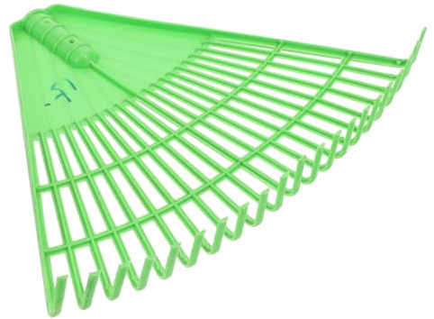 MERRYHAPY Rastrello da Giardino in Plastica per Foglie e Arbusti, Utensile Manuale Resistente per Prato e Giardinaggio, 21 Denti Verde per Raccolta Foglie ed Erba in Esterno