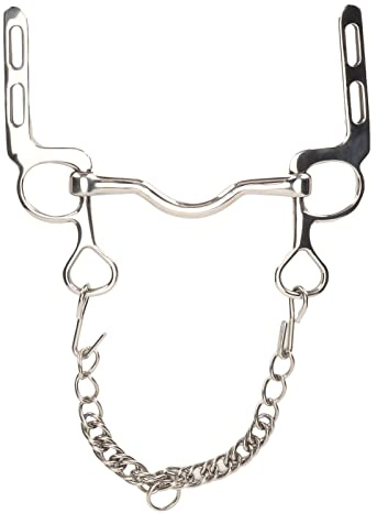 XZXCVN Pferdegebiss Edelstahl, Rostfrei, Gebiss Kette mit Roller und Haken, Sicher und Langlebig - Einfach Zu Kontrollieren, Komfortabel für Training und Reiten