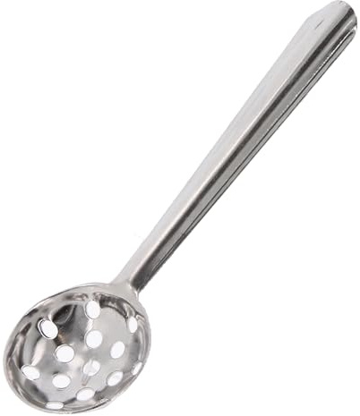 Olive Spoon Stainless Steel Pickle Spoon with Drain Hole Small Jar Spoon Strainer Olive Cherry Pickle Onion Sweetcorn Eggs Serving Spoon Straining Slotted Skimmer Kitchen