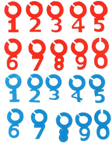FRCOLOR 20pcs Silicone Glass Markers Cup Distinguisher Number Shape Stylish Glass Identification Marker for Red Wine Party Cocktail Hours