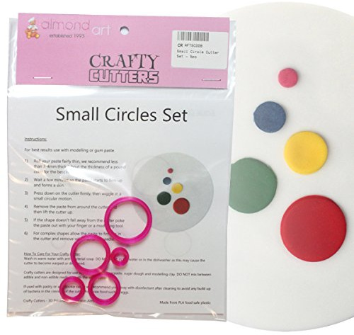Small Circles Cutter Set - 5pc - Cake Decorating & Cupcake Topper Cutters