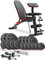 Hop-Sport Hantelbank HS-1035 - inkl. 66 KG Hantelset: SZ Curlstange & Kurzhantelstange, Gewichte/Hantelscheiben
