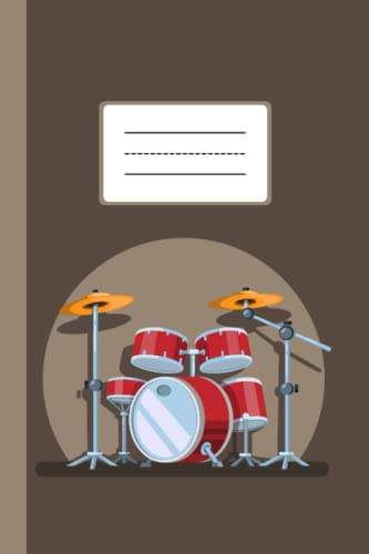 Schlagzeug Notizbuch: Kariertes Notizheft A5 als Tagebuch oder Schulheft verwendbar | Schlagzeug drumset Journal für Musiker und Musikerinnen (Drummer) | Trommel Kick Hi-Hat Crash Snare