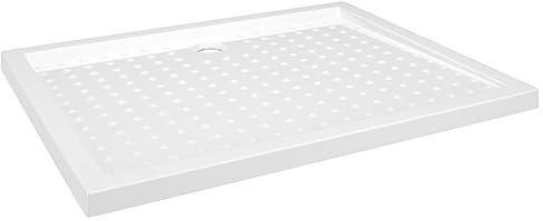 vidaXL Duschwanne Anti-Rutsch Niedrige Schwelle Rostschutz Duschtasse Bad Brausewanne Duschbecken Dusche Badezimmer Weiß 80x100x4cm ABS