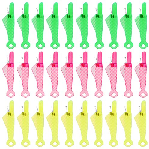 BENOSPACE 30 Stück Nadeleinfädler für Nähmaschine, Fischtyp Handwerk, Nähen, Schnelleinfädler, Nadelwerkzeug für kleine Augen, Stickseide, automatische Einsätze, Nadeln, Einfädler für Handnähen