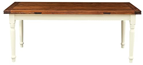 Biscottini Utdragbart matbord 200x80x90 cm - Utdragbart bord för utomhus- och inomhusbruk Tillverkad i Italien - Utdragbart matbord i massivt lind