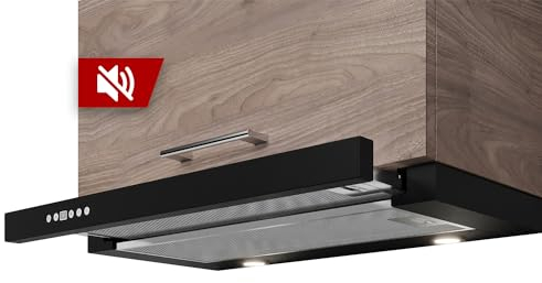 RADIALITIC KÜGERR patentierte Leisetechnologie | A100S60UP1G | 60cm leise Flachschirmhaube | ab 40 dB | Abluft - Umluft | 2 Jahre Garantie | Edelstahl | LED