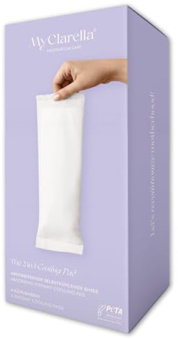 MyClarella Wochenbett-Kühlbinden (4er-Pack) – 2-in-1 kühlende Wochenbett-Binden, Instant-Kühlung & Auslaufschutz nach der Geburt – ist hautfreundlich & auslaufsicher