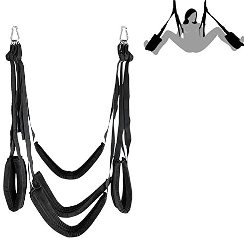 Liebesschaukel Sexschaukel Tür und für die Decke,Deluxe Liebesschaukeln Sex Möbel mit 5 Extra Breite Polstern,Sex Swing Belastbar Bis 100kg,BDSM Sexspielzeug für Paare Extrem Sex (Schwarz)