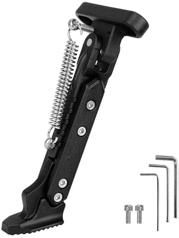 Natcoo E Scooter Ständer, Höhenverstellbar 142mm-170mm, Seitenständer für Ninebot G30D 2 Max/G30 MAX/G30LP/G30LE/G30E, Scooter Seitenstütze, Scooter Fußstütze, Zubehör für Ninebot Scooter (Schwarz)