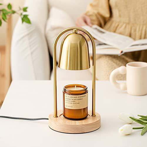 SHANNA Lampada elettrica scaldavivande per candele profumate, dimmerabile, con 2 lampadine, candela dall'alto verso il basso, senza fiamma, lampada di cera profumata per la decorazione della casa