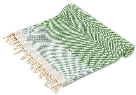 Turquoise Home XXL Türkisches Pestemal-Handtuch, Hamamtuch für Strand, Spa, Yoga, Sauna und Reisen – Leicht, sandfrei, schnelltrocknend, ultraweich, 100% Baumwolle – 100 x 180 cm