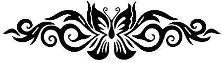 AeRko Schmetterling Tribal Tattoo Auto Aufkleber Automobile Motorräder Außenzubehör Vinyl Aufkleber (Farbe: A, Größe: 20 cm x 6 cm)