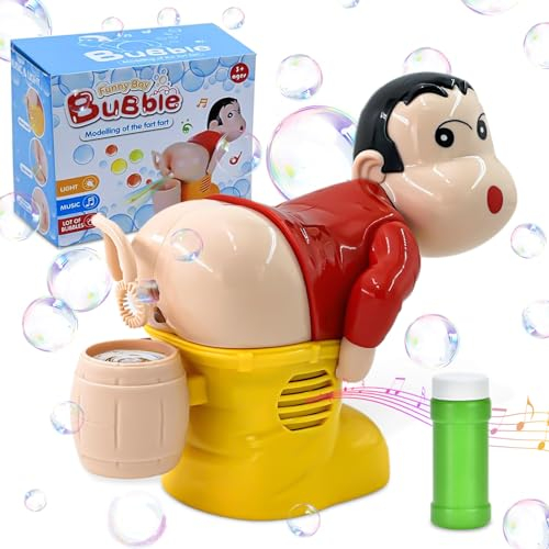 Automatische Seifenblasenpistole,Bubble Fart Blower,Seifenblasenmaschine Gun Kinder,Bubble Party Spielzeug,Blasenmaschine Blasenspielzeug Geschenk für Kinder/Geburtstag/Party