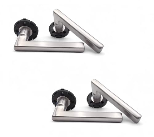 Schartec® Türklinke Avery 2er Set Edelstahl für Innentür Drückergarnitur Zimmertüren Türgriffe Türklinken Türbeschläge