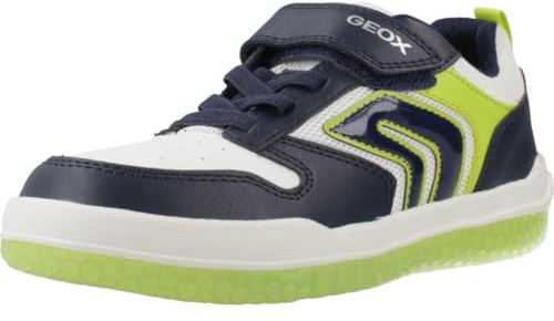 Geox J BUZZERLIGHT Boy B - Scarpe da Ginnastica Bambino, Black/Lt Blue,