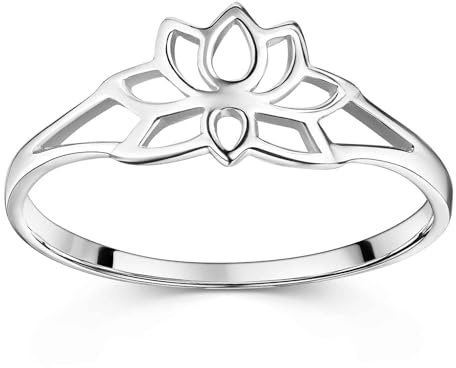 MATERIA by Matthias Wagner Lotus Ring aus 925 Sterling Silber 51 54 57 59 62 in Schmucketui