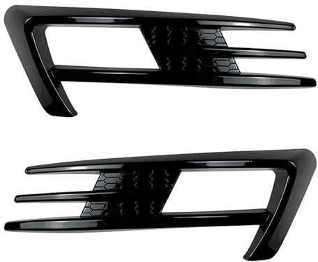 Frontstoßstange Spoiler Für VW Für Golf 7 2013-2016 Frontstoßstange Nebelscheinwerfer Kühlergrill Abdeckung Verkleidung 2Stk Carbon Look Glanz Schwarz Zubehör Dekoration Frontspoiler Lippe(Carbon Look