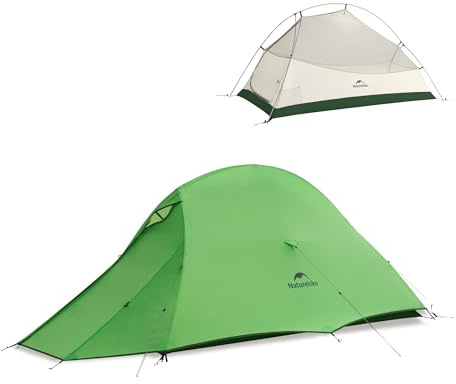 Naturehike Cloud up pro Tält 1 Person Lättviktigt Campingtält, Lätt att slå upp Vind- och Vattentätt Kupoltält för Utomhusresor och Trekking