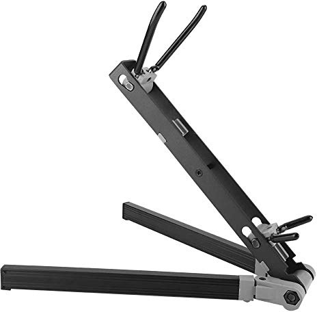 Foldable Saxophone Stand, Alto Tenor Sax Stand, Adjustable Metal Triangle Base Design Saxophone Holder Rack with Rubber Cover Portable Musical Instrument for Alto Sax