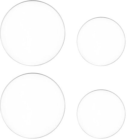 4 Pièces Disque Gateau Acrylique Patisserie, φ15cm x 20mm Disque de Gâteau Transparent Non Collant Support Gateau Acrylique Rond Réutilisable Planches à Gâteaux Rondes pour le Transport de Gâteaux