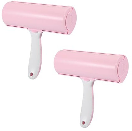 COLLBATH 2pcs Hair Sticky Roller Lint Remover for Carpet Clothes Bed Furniture Pet Hair Fluff Remover
