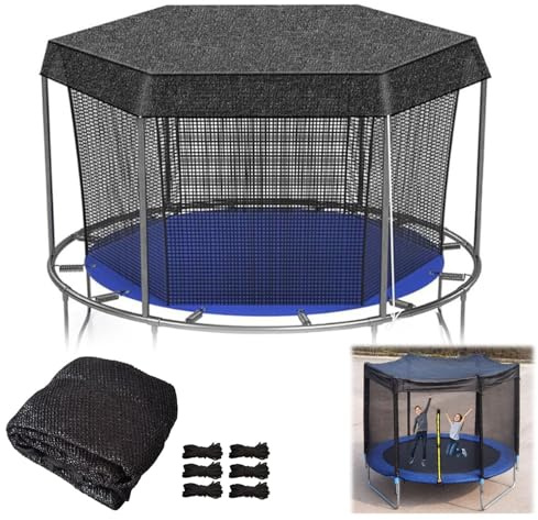 Trampolin-Schattenabdeckung, 6 Fuß 8 Fuß 10 Fuß 12 Fuß 14 Fuß Abdeckung, Sonnenschutz-Trampolinzelt, Einfach Zu Installierende Oberabdeckung Für Den Garten Im Freien(12ft-8)