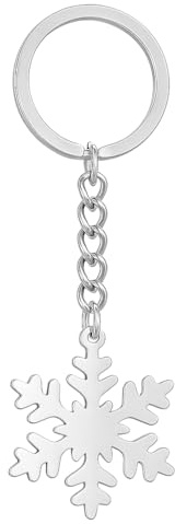 Porte-Clés, Pendentif Neige, Design Minimaliste avec Délicat Motif de Flocon, Cadeau Élégant pour Toutes Occasions, Accessoire Fantaisie et Hivernal,Bagages Décor
