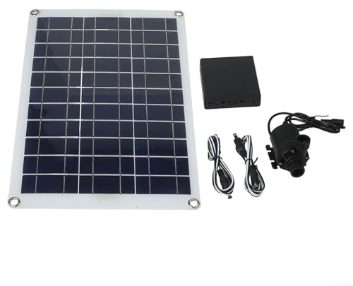 ReachMall Low Noise Solar Water Pump, 50W Solar Panel Kit With Brushless Water Pump, Outdoor Water Feature Pump For Fountains And Irrigation