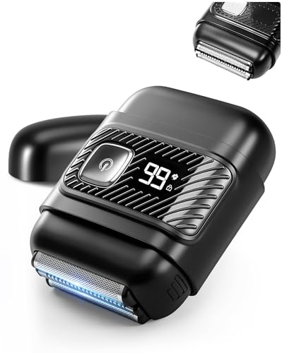 Lizoak Elektrischer Rasierer Herren, Mini Elektrorasierer mit USB-C Schnellladung, 100min Laufzeit, Wasserdicht IPX7 für Trocken, Nass-Rasur, Reiseverriegelung, Geschenk für Männer