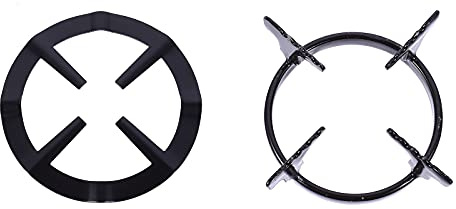 Beatifufu Soporte para Estufa de Gas Negro 2 Piezas Anillos de Quemador Resistentes para Ollas Pequeñas y Wok Parrillas Multifuncionales para Cocina Segura y Estable Accesorios para