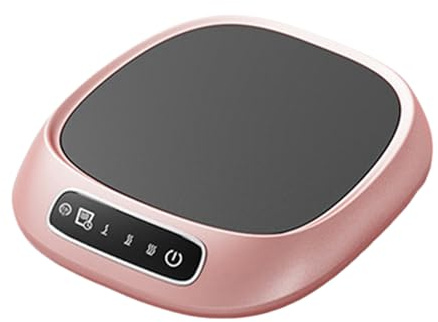 USB Plug-in Wired Mug Warmer, 55°C Smart Temperature Control Heated Cup Coaster for Coffee & Tea - Portable for Desk, Office, Travel Pink