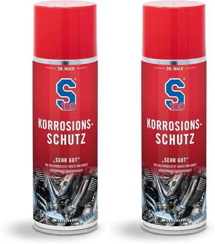 Dr. Wack S100 Korrosions-Schutz für Motorrad 300 ml - Korrosionsschutz Spray gegen Rost & Feuchtigkeit - Motorrad Winterpflege - Gummi-, Lack- & Kunststofffreundlich - Hochwertige Motorradpflege