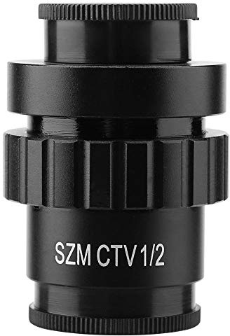 0.5X C-Mount Objective Lens,1/2 CTV Adapter for Video Digital Camera Trinocular Stereo Microscope, Comes with 1-1/8