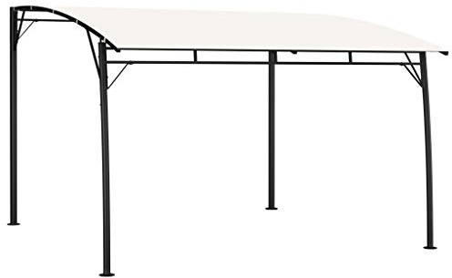 Tidyard Gartenpavillon Anbaupavillon Terrassenüberdachung Freistehend Carport Bausatz Sonnenschutz Gartenzelt, Creme, 3 x 3 x 2,55 m