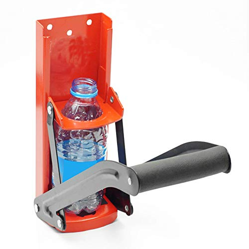Can Crushers,Wall Mounted Beer Can Crusher,2 in 1 Can Crusher and Bottle Opener,Heavy Duty Large 16oz 500ml Aluminium Drinking Tin Can Kitchen Recycle Tool with Soft Grip Foam Handle (Red)