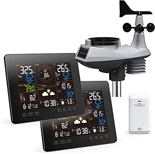 froggit WH6000 PRO (2 Display Edition) Stazione meteorologica WiFi con sensore esterno 7 in 1