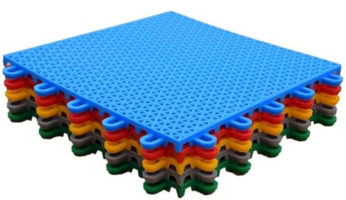 Tapis Caillebotis en Caoutchouc Carreaux De Cours De Sport en PP Couleur De 9,84 Pouces, Tapis De Sol Modulaires Faciles À Installer, Carreaux De Sol De Cours De Basket-Ball en Plein Air (Color : GRA
