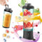 Idota 600 ml Mixeur Portable Blender Smoothie avec 6 Lames, USB Rechargeable Blender Portable pour Salle de Sport, Bureau, Camping et Voyage