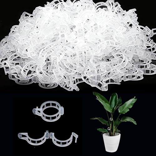 DHWEKU 200 Stück Pflanzenclips, Pflanzenstützen für den Garten, Rankhilfen für Kletterpflanzen Pflanzenklammern, Rankpflanzen Tomatenhaken Rankhilfe Tomaten Gurken Rankhilfe Klammern für Pflanzen