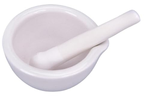 CaFfen Mortaio con Pestello Set di macina spezie in Ceramica da 60 mm, Set di Utensili for Mortaio e pestello da Cucina Mortaio