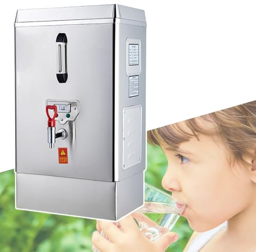 HCAUYNN Macchina Termostatica per Acqua Bollente, con Display del Livello dell'Acqua, Scaldabagno Elettrico, con Tubo di Riscaldamento in Rame, Ribollitura in 3 Minuti,220V-30L