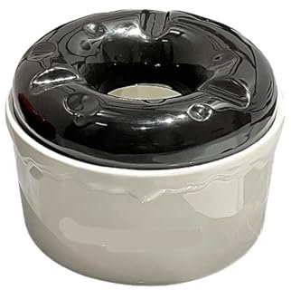 JINSHENGXINA Donut-Aschenbecher, Keramik-Aschenbecher, Haushaltsaschenbecher, Heimdekoration(B)