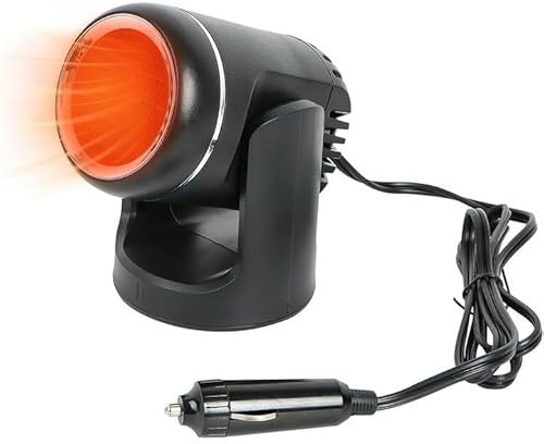 Eznaobo Chauffage de voiture portable 12 V 150 W - Chauffage et dégivrage de voiture - Chauffage de voiture qui se branche sur allume-cigare - Mini dégivreur de chauffage et de refroidissement 2 en 1