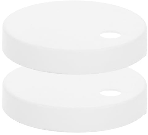Mikikit 2-Pack 55 mm White PVC Toilet Bolt Covers – Clip-On Caps Hide Rusty Screws for a Neat Bathroom Finish, Universal Fit for UK WC Hinges & Floor Fixings