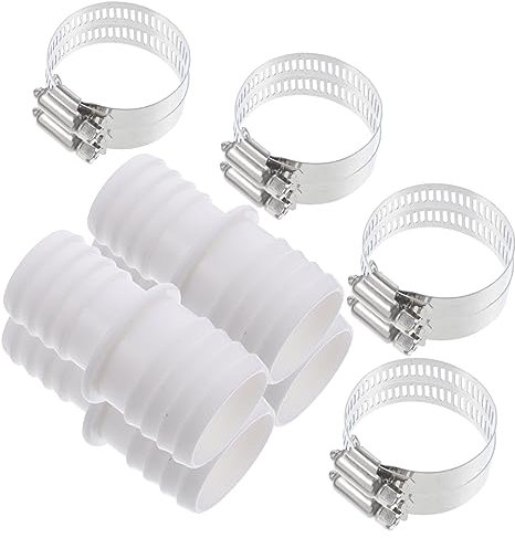 Hohopeti Poolschlauchadapter Satz 32mm 38mm Edelstahl Und Abs Schlauchkupplung Für Poolreinigung Und Schwimmbad Saugschläuche