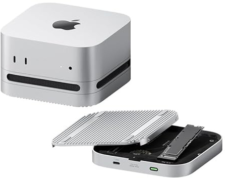 Hagibis 40Gbps M.2 NVMe SSD Enclosure for Mac mini M4/M4 Pro with Dustproof Stand, USB4 Solid State Drive Case with Aluminum Heat Sink for Thunderbolt 5/4/3/USB4/3.2/3.1