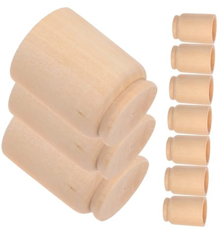 Cabilock 10 Pièces Pot en Bois pour Plateau à œufs Support d'œufs Centre de Table Pâques œufs à Peindre Peinture œufs Rester paniers à Oeufs pour Oeufs Frais coquetier Plateaux à Oeufs