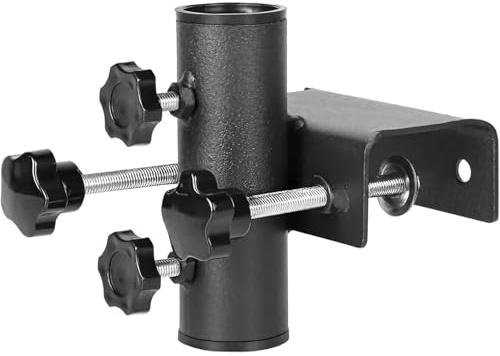 Sonnenschirmhalter Balkongeländer mit Haken, Sonnenschirm Halterung Balkon, Flexibel Montierbar, Sonnenschirm Halterung Einstellbar für GartenTerrasse Deck