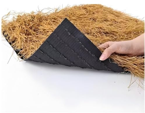 Artificiale Finta Paglia Tetto in Paglia Sintetico Ignifugo Rotoli Di Palma in Paglia per Tetto in Paglia Erba Paglia Di Palma Sintetica per Bar Coperture Ombrelloni Cortile Recinzione(Size:0.5x20m)